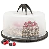 Hausfelder Kuchen Transportbox rund, Tortentransportbox mit Haube und...