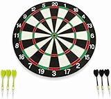 made2trade Dartboard Set mit 6 Pfeilen und Wandbefestigung, klassisches...