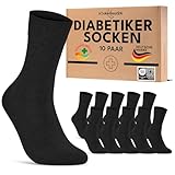 10 Paar Diabetikersocken für Herren & Damen ohne Gummibund & ohne Naht aus...