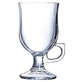 Arcoroc ARC 37684 Irish Coffee Kaffeeglas mit Henkel, 240ml, Glas,...