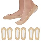 Füßlinge Ballerina Socken 6 Paar Baumwolle Nylon Mit Rutschfest Silikon...