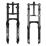 LYYCX AuroraXQ 20x4.0 Fat Tire Luft Gabel Gerade 190mm Federweg, 26 X 4 Fat...