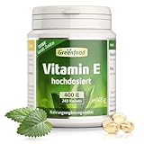 Vitamin E, hochdosiert, 400 iE - 240 Kapseln (Softgel). Hochwertiges...