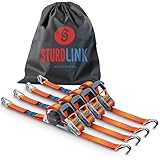 Automatik Spanngurt 35mm 5m mit J Haken 1000kg/2000kg | Set von 4...