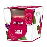 pajoma® Duftkerze, Roses & Berries - im satinierten Glas | 120g...