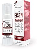 NutriStella Eisen Spray - B12+B6-75 wirksame Tagesportionen - Hochdosiert -...