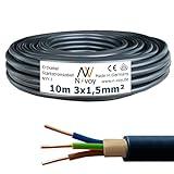 NYY-J 3x1,5 mm² 10m Erdkabel Starkstromkabel in Beton Erdreich nach DIN...