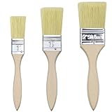 3pcs Holzgriffpinsel,Flachpinsel Set(1/1,5/2 inch),Pinsel lasur...