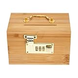 Hemobllo Münzbox Holz mit Schloss Schatztruhe Retro Design...