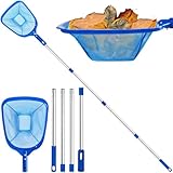 185 cm Pool Kescher, Poolkescher Fein mit Teleskopstange, Poolreinigung...