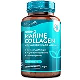 Marine Collagen und Hyaluronsäure Kapseln Hochdosiert 1400mg - Kollagen...