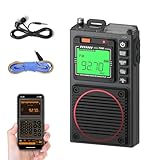 Raddy RF75A APP Control Kurzwellenradio, tragbarer AM/FM/VHF/SW-Empfänger...