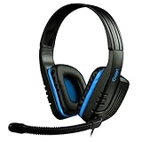 Sades sa-711 Chopper PC Gaming-Stereo-Headset, Schwarz/Blau