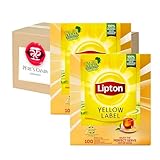 2 Packung - 200 Stück Teebeutel (2 g) Lipton Yellow Label Tee - Schwarztee...