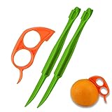 IOSPKKIO® 3 Stück Premium-Orangenschäler aus Kunststoff, Obst...
