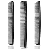 3 Stücke Karbon Fiber Haar Schneide Kamm Fein- und Standardzahn Haarkamm...