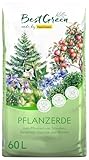 BestGreen Pflanzerde 60 L – torfreduzierte Universal- & Hochbeeterde mit...
