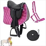 My Sweet Pony® Kinder Shettysattel-Set Black Beauty + Halfter +...