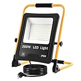 NAIZY LED Baustrahler Arbeitsleuchte 200W 16000LM LED Fluter Floodlight mit...