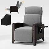 BYYBOU Relaxsessel mit Liegefunktion & Liegesessel Garden, Polyrattan...