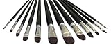12 Künstlerpinsel Katzenzungenpinsel Zungenpinsel Synthetik Pinsel Set...
