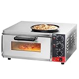 CROSSON elektrischer Profi-Pizzaofen mit 400x400 mm Backfläche aus...