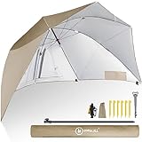 HOMECALL Strandmuschel mit Umbrella System UV-resistentes 50+,...