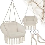 tectake® Indoor und Outdoor Hängesessel, Terrassen und Balkonmöbel,...