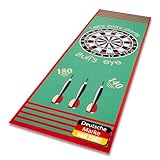 BigDean Dartteppich Bulls-Eye mit offiziellem Spielabstand 80x235 cm -...