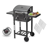 ACTIVA Holzkohlegrill Angular Smart I Holzkohlegrill mit Deckel,...
