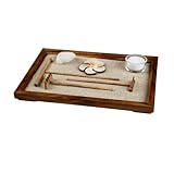 Loveria Zen Garten Schreibtisch, Braun | 28x19cm | Set mit Sand,...