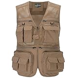 OlyljpinZ Herren Outdoor Anglerweste Casual Mesh Weste Schnelltrocknend...