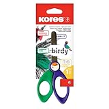 KORES Kinderbastelschere Birdy in lustigem farbenfrohem Design, ab 4...