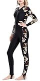 DEHAI Dünner Neoprenanzug für Damen und Herren, Rashguard,...