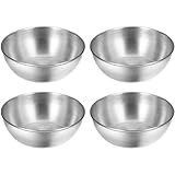 MARKELL Untertasse aus Edelstahl, zum Vertiefen der Gewürze, Dip Bowl,...