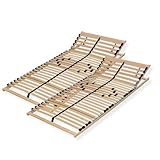 Sleepneo Lattenrost 160x200, Kopfteil verstellbar, Ergonomischer 7 Zonen...