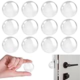 12 transparente Türstopper für die Wand, 1,18 Zoll, runder Wandschutz aus...