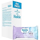 Hakle Feucht Pur im 6er-Pack (6 x 42 Blatt), pflegendes feuchtes...