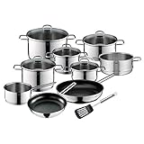 Silit Alicante Topfset Induktion 10-teilig, Kochtopf Set mit Glasdeckel,...
