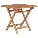 vidaXL Teak Massiv Gartentisch Klappbar Beistelltisch Balkontisch...