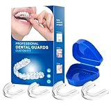 Knirscherschiene für Nacht, Zahnschiene Knirschen, 4 Stück, Beißschiene...