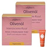 Olivenöl Intensivcreme Rosé Tagescreme 2x 50 ml I Rosig-Strahlender Teint...