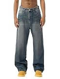EMMIOL Baggy-Jeans für Herren, weites Bein, Y2K, Hip-Hop, Skater, Denim,...