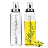 VIBINHO Ölflasche 500ML, 2PCS Olivenöl Flasche aus Hochborosilikatglas,...