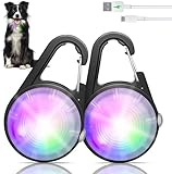 MonHall Hundelichter 2Pack LED wiederaufladbare Hundehalsband Lichter Clip...