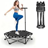 Klappbar Fitness Trampolin Erwachsene Indoor, 106cm Mini Trampolin mit...