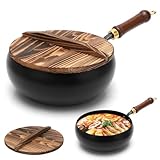 RANJIMA Eisenpfanne Ohne Beschichtung, Japanische Eisenpfanne, 24cm...