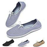 Geweo Barfuss Schuhe Damen Ballerinas Flache Slip On Ballerina mit Riemchen...