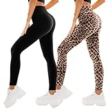 SINOPHANT 2er Pack Leggings Damen High Waist - Sportleggins Elastisch...