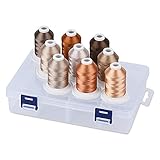 Simthread Polyester Maschinen Stickgarn mit Kunststoff-Aufbewahrungsbox, 9...